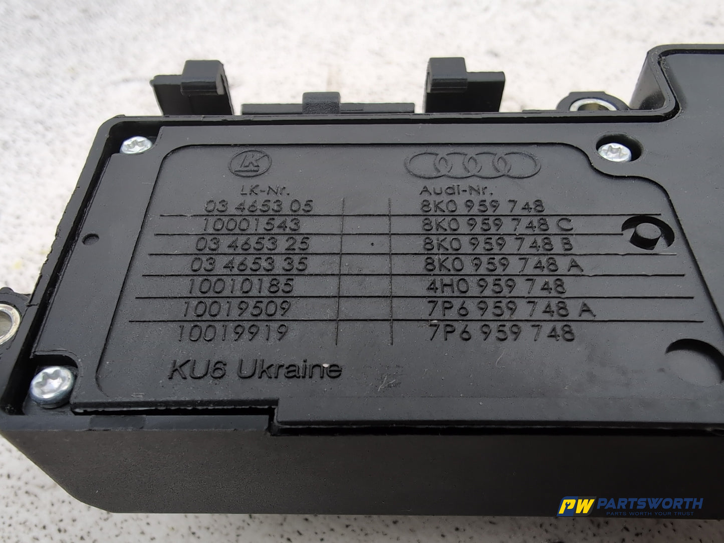Audi A6 Se Tdi Quattro Auto Front Seat Control Switch Rh Driver Side 8k0959748 - photo 6