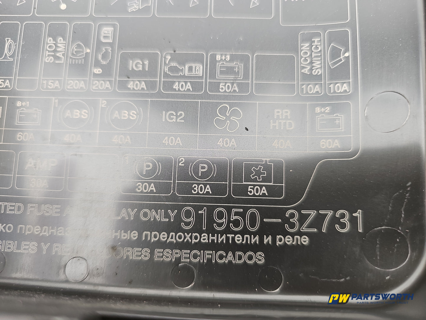 Hyundai I40 Style Blue Drive Crdi Fuse Box Lid Cover 919503z731 2011-2019 - photo 6