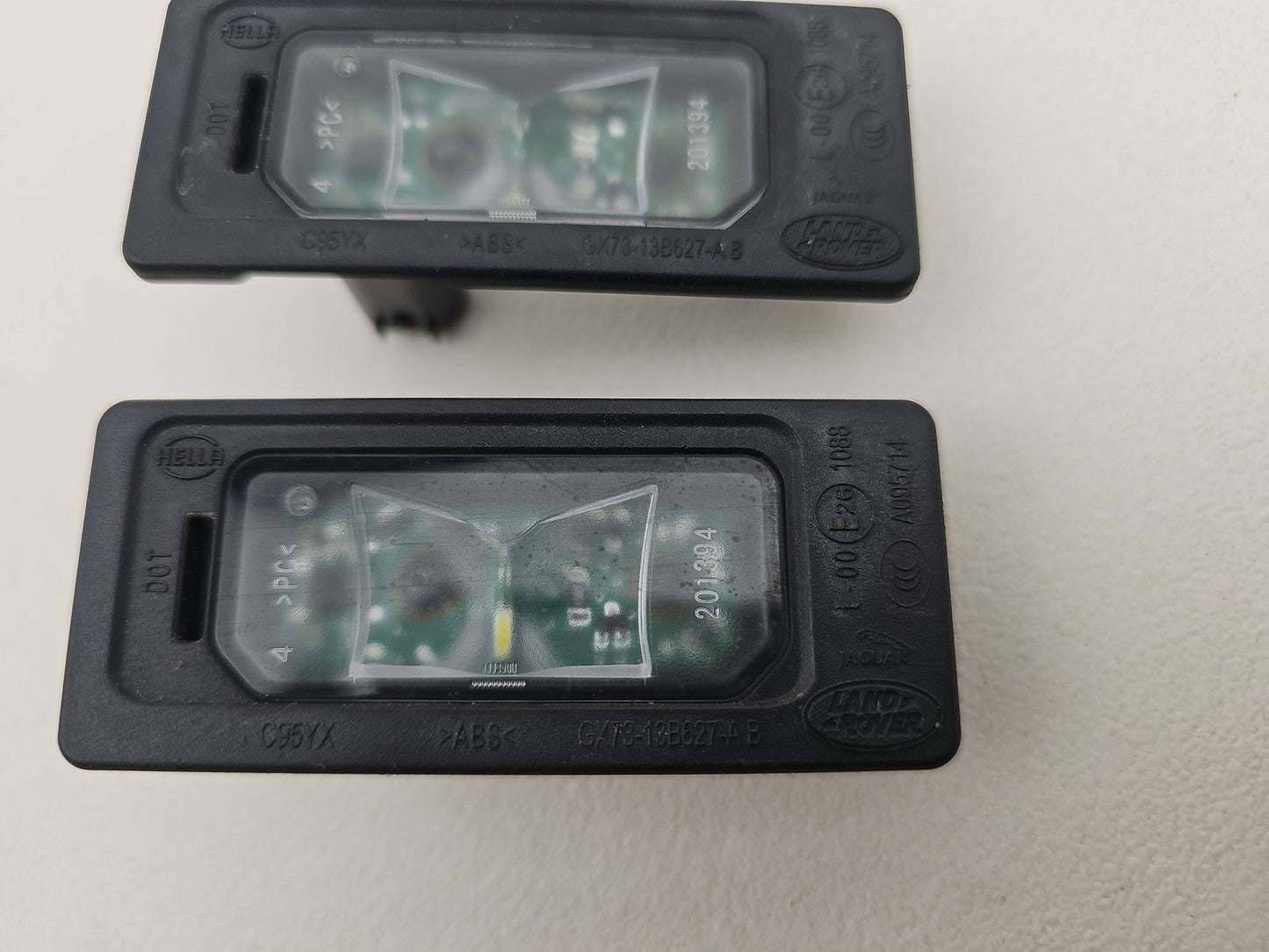 JAGUAR XE X760 2016 2 pack PAIR NUMBER PLATE LIGHT GX7313B627AB