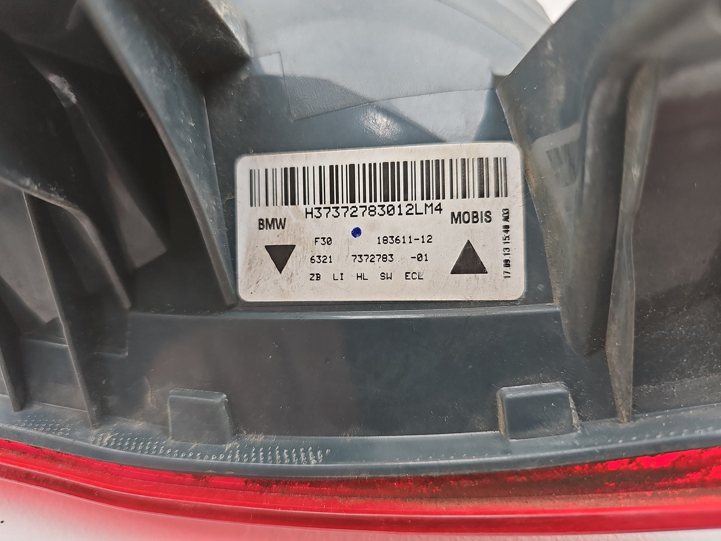 2014 BMW 320I LUXURY AUTO Lamp Assembly Rear Fog LH 3 Series 4 Doors Saloon F30