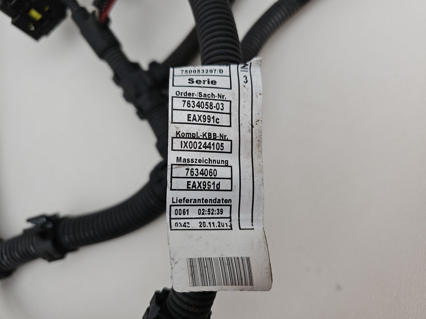 BMW F30 Engine Automatic Gearbox Module Wiring Cable Loom Harness 7634058 OEM