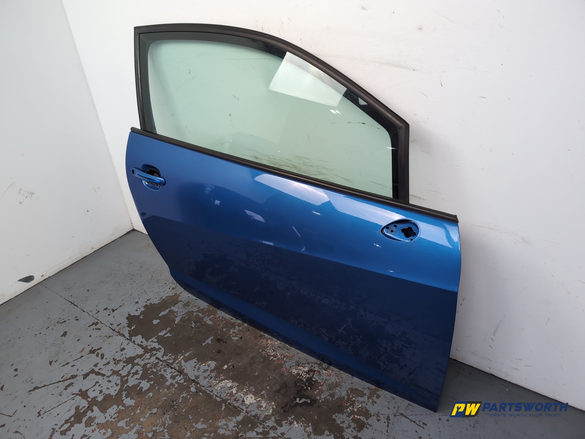 Seat Ibiza Sportrider Door Front Rh Driver Side Blue Lz5f 2008-2012 - photo 3
