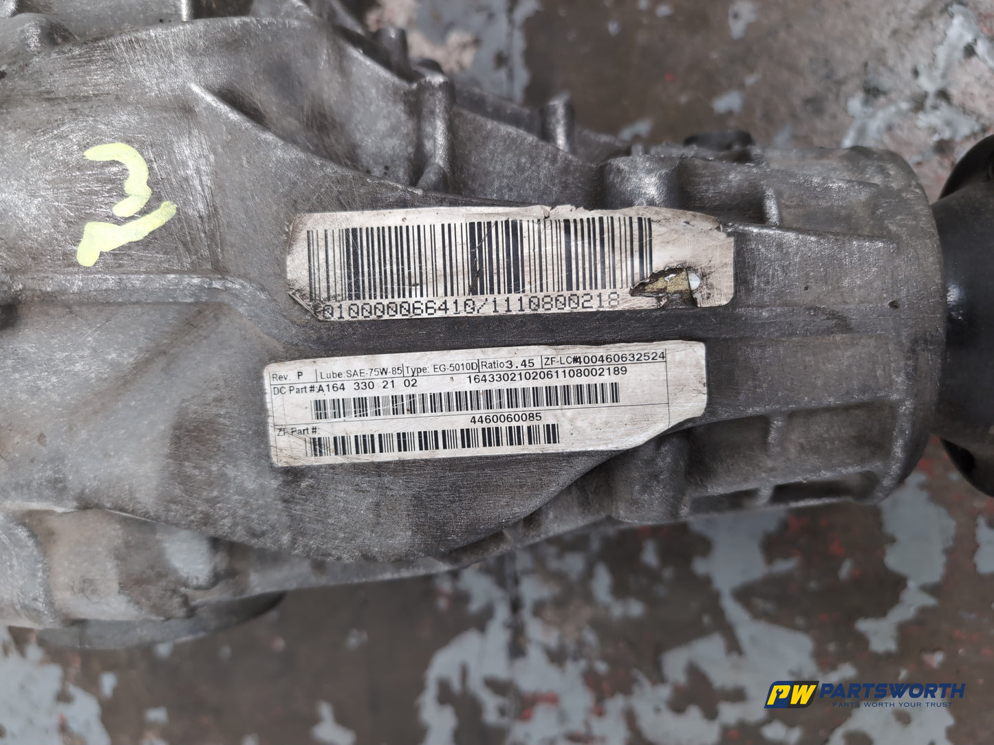Mercedes-Benz Ml300 Sport Cdi Blue-Cy Automatic Differential Front A1643302102 - photo 3