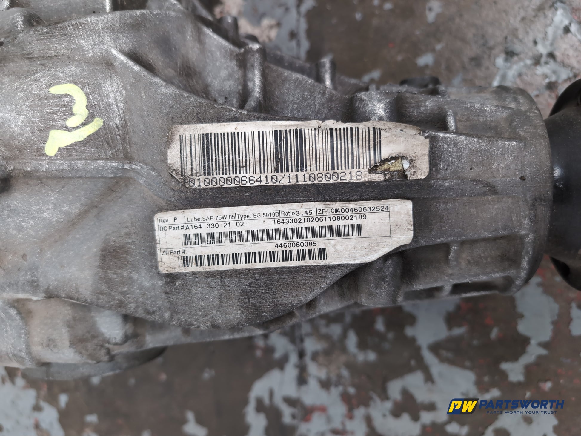 Mercedes-Benz Ml300 Sport Cdi Blue-Cy Automatic Differential Front A1643302102 - photo 3