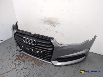 Audi A6 S Line Black Ed Tdi Saloon Complete Front Bumper Grey Lx7p 2014-2018 - photo 3