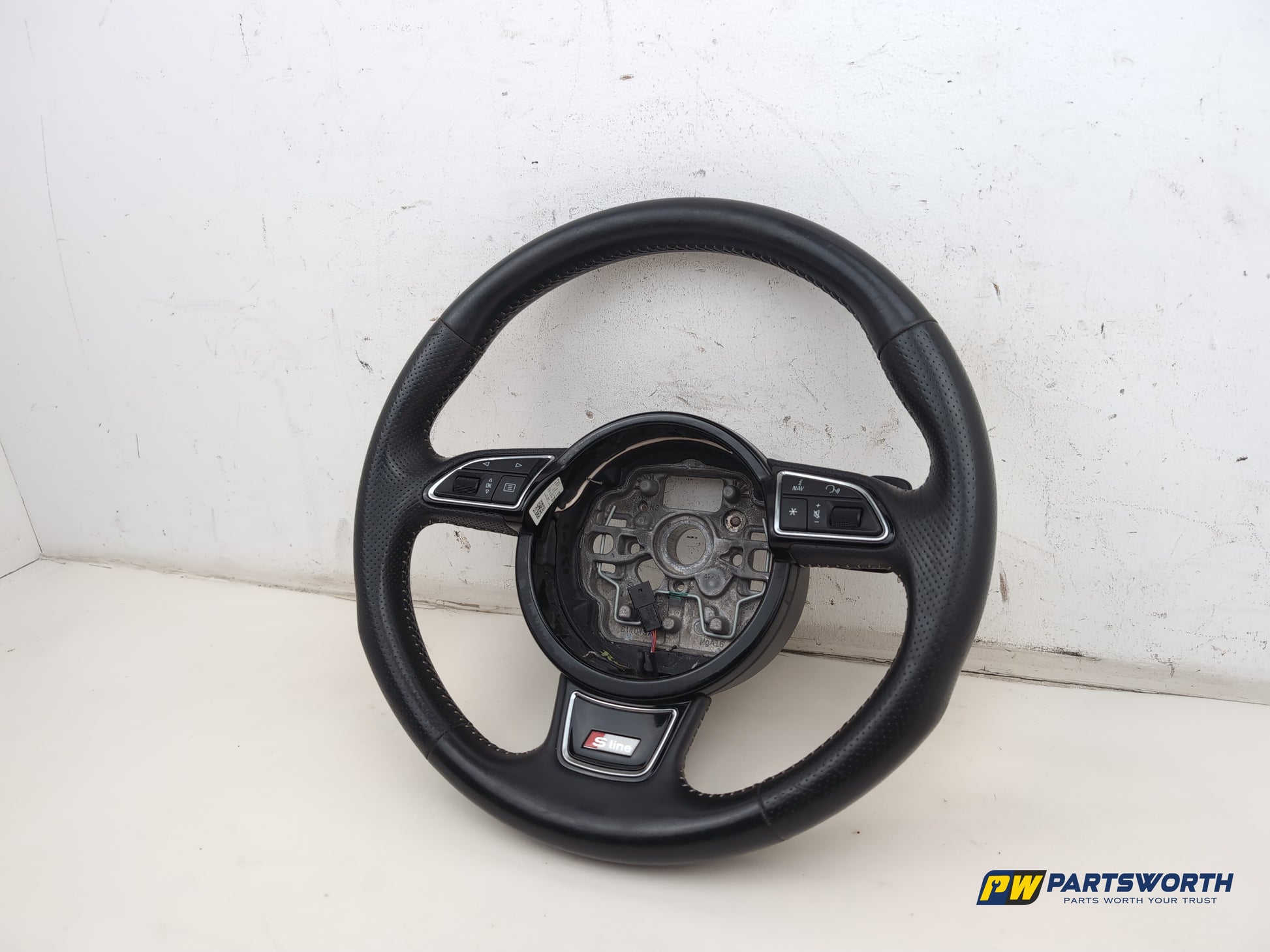 Audi A6 S Line Black Ed Tdi Multifunction Leather Steering Wheel 8x0419091m - photo 3