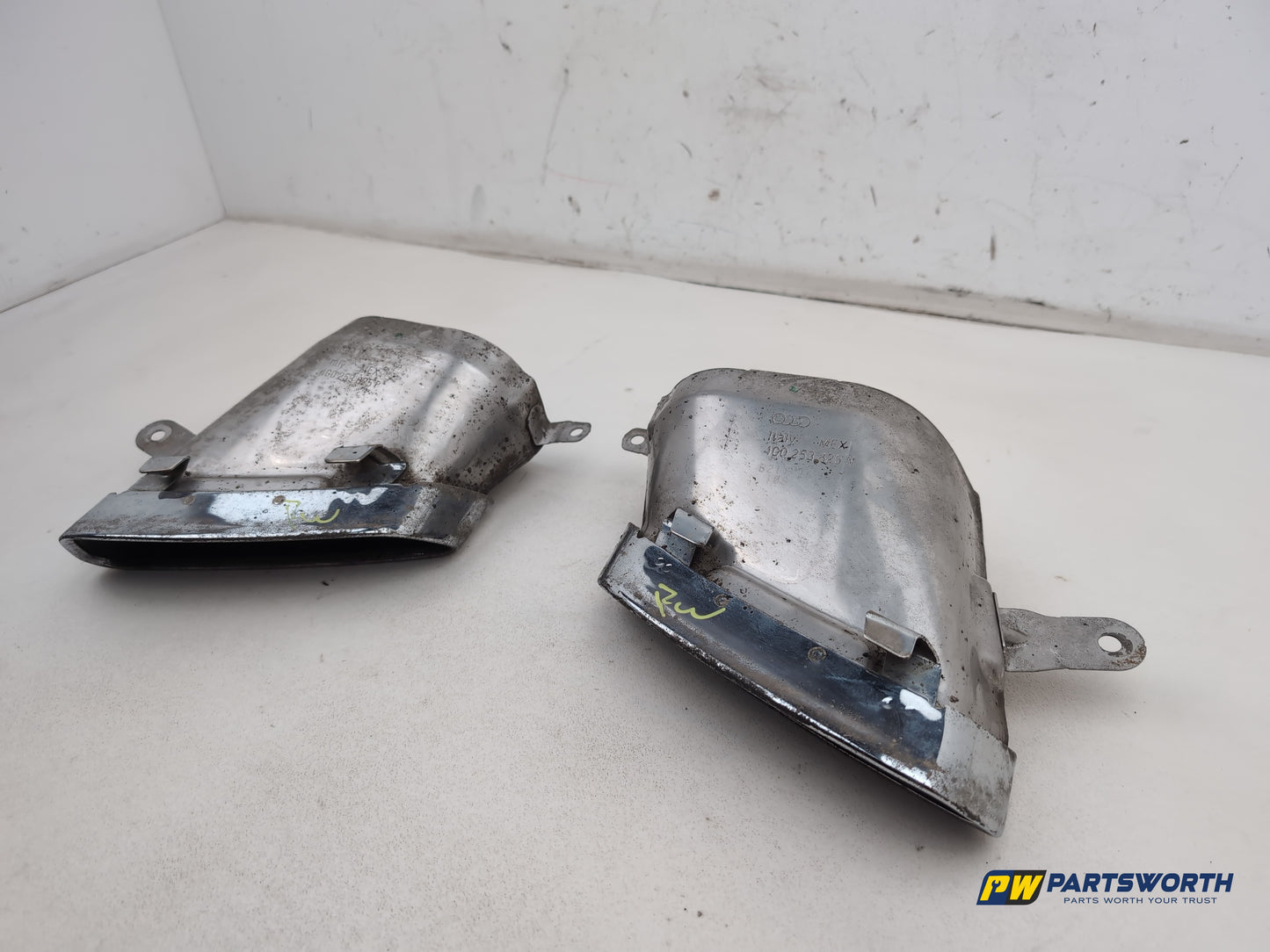 Audi A6 S Line Rear Exhaust Tips Left And Right Pair 4g0253825p 2014-2018 - photo 10