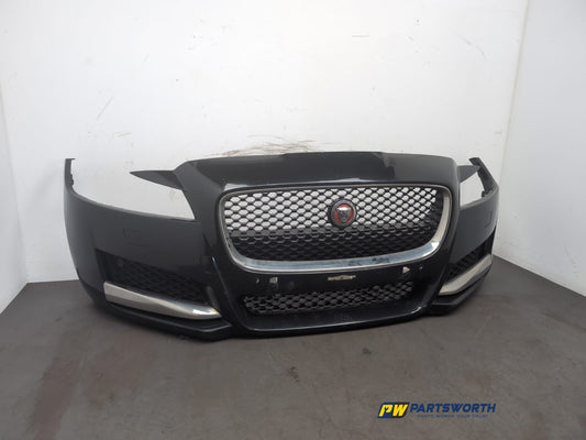 Jaguar Xf X260 Saloon Complete Front Bumper Ultimate Black Lrc Pab 2015-2020 - photo 2