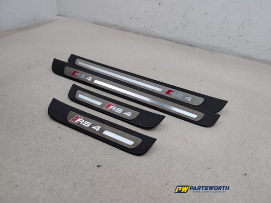 Audi Rs4 Fsi Quattro B8 Estate Door Plate Sill Cover Trim Pack 2012-2015 - photo 2