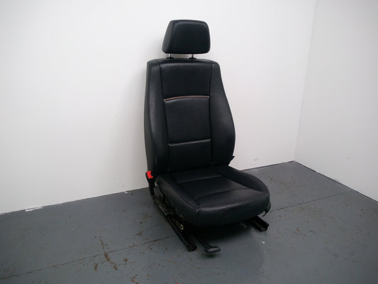 Bmw X1 E84 Front Seat Left N/S Leather Passenger Nevada Black Piping Gray Brown - photo 2