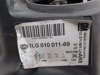 Vauxhall Astra J 2009-15 Lh Left Headlight Passenger 1lg01001169 Oem - photo 8