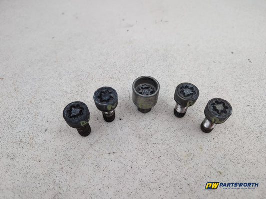 Audi A6 Se Tdi Quattro A Wheel Locking Nut Bolt Set 2005-2011 - photo 2