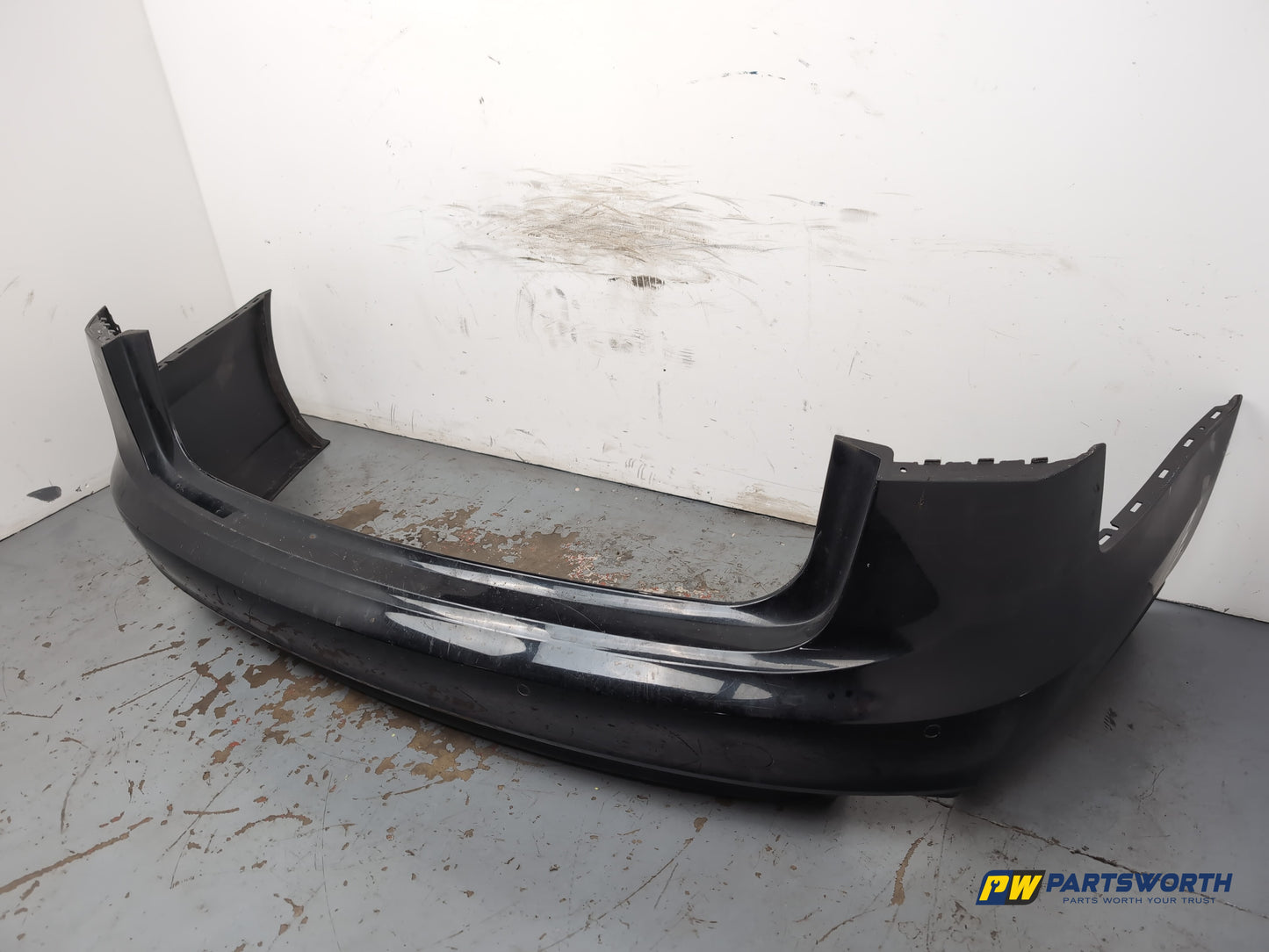 Audi A6 Se Tdi Quattro Auto Rear Bumper Briliant Black Ly9b 2011-2012 - photo 2
