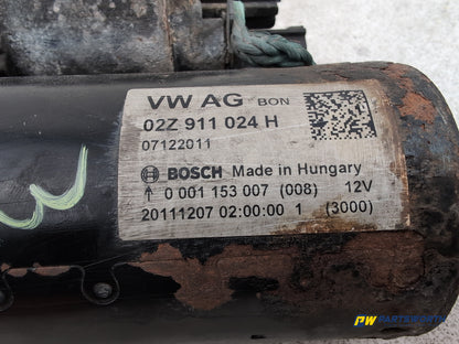 Audi Vw Skoda Seat 1.6l Diesel Starter Motor 02z911024h - photo 2