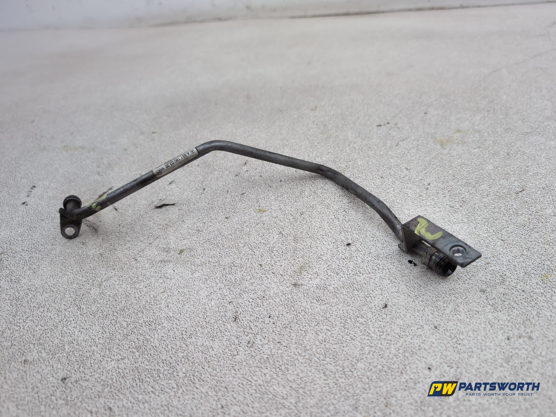 Mercedes-Benz E220 E-Class W212 Turbocharger Oil Pipe Line A6511800320 2009-2016 - photo 2