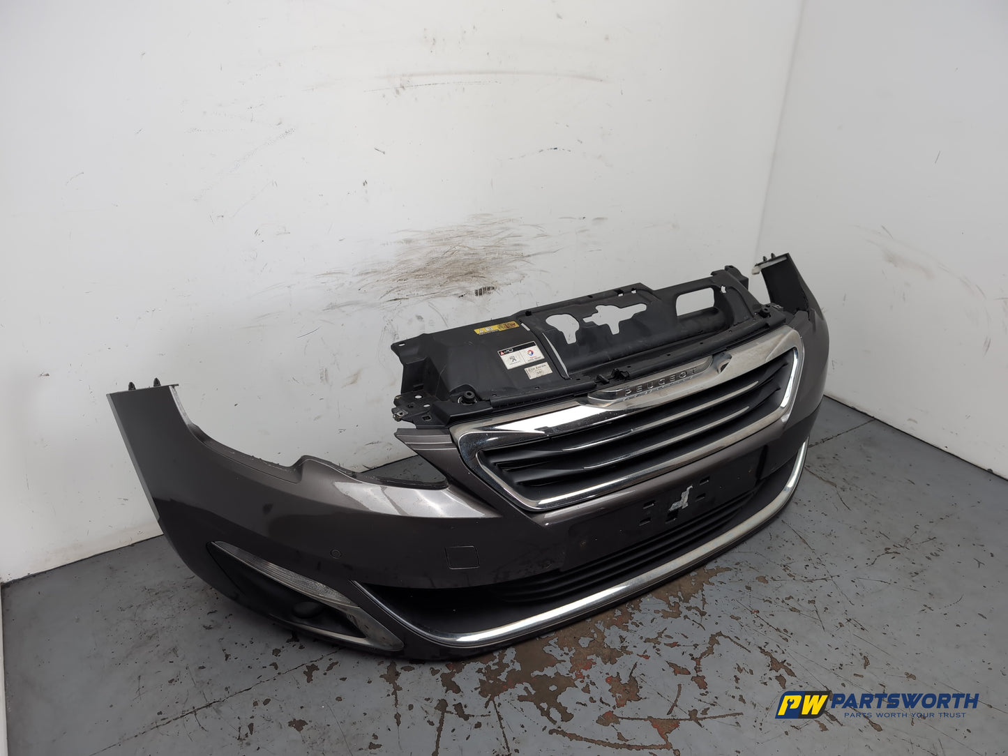 Peugeot 308 Allure Blue Hdi Front Bumper Telluric Brown Kksd 2013-2017 - photo 2