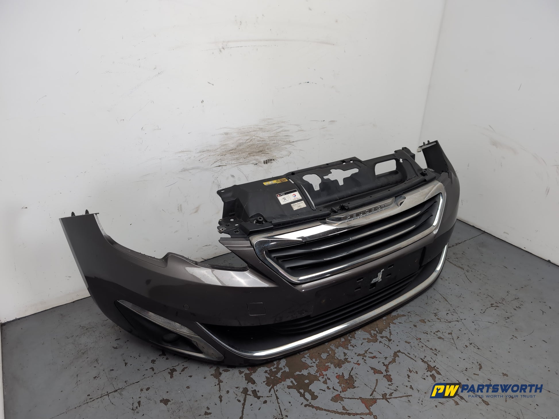 Peugeot 308 Allure Blue Hdi Front Bumper Telluric Brown Kksd 2013-2017 - photo 2
