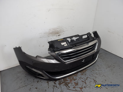 Peugeot 308 Allure Blue Hdi Front Bumper Telluric Brown Kksd 2013-2017 - photo 2
