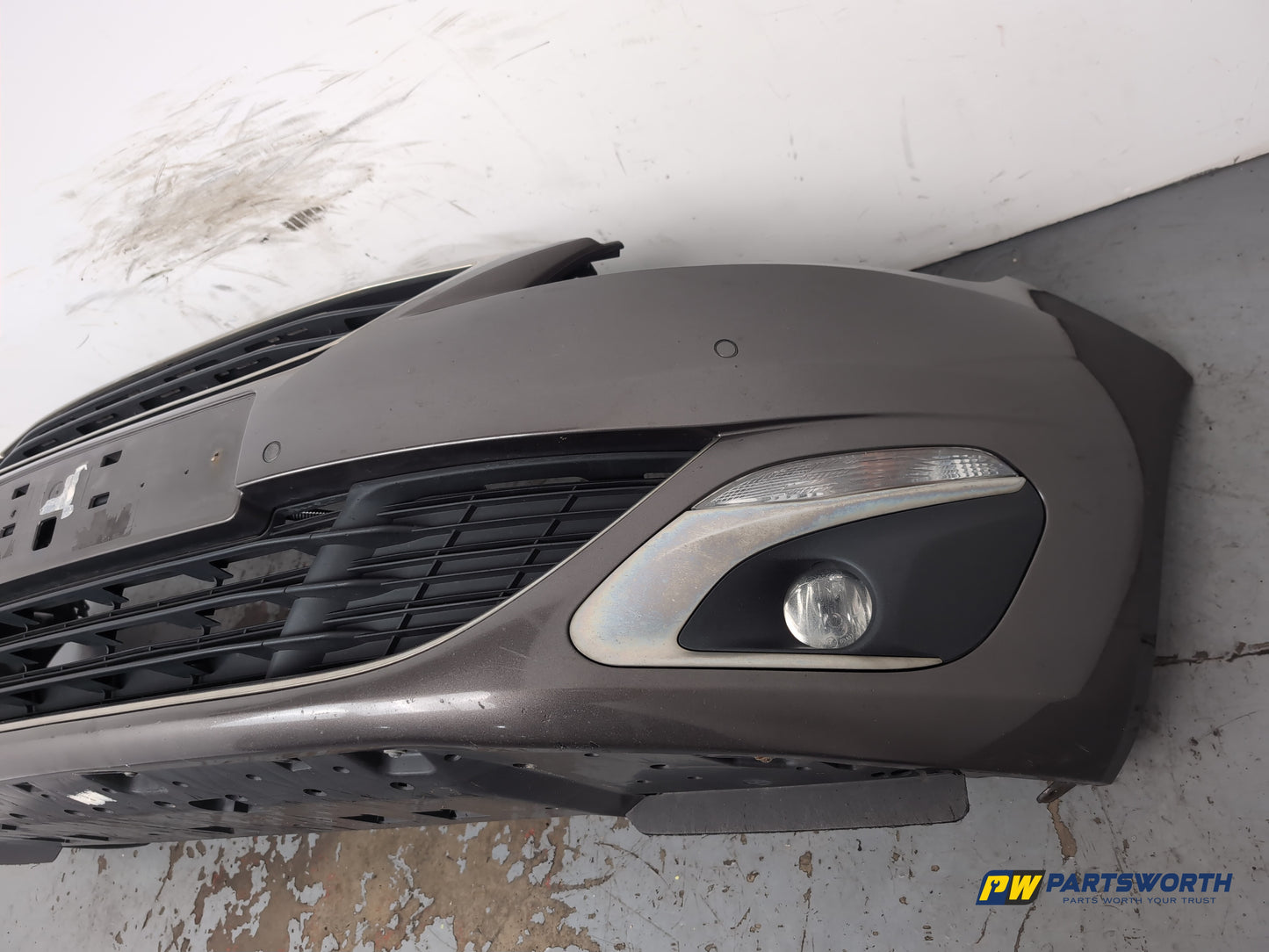 Peugeot 308 Allure Blue Hdi Front Bumper Telluric Brown Kksd 2013-2017 - photo 8