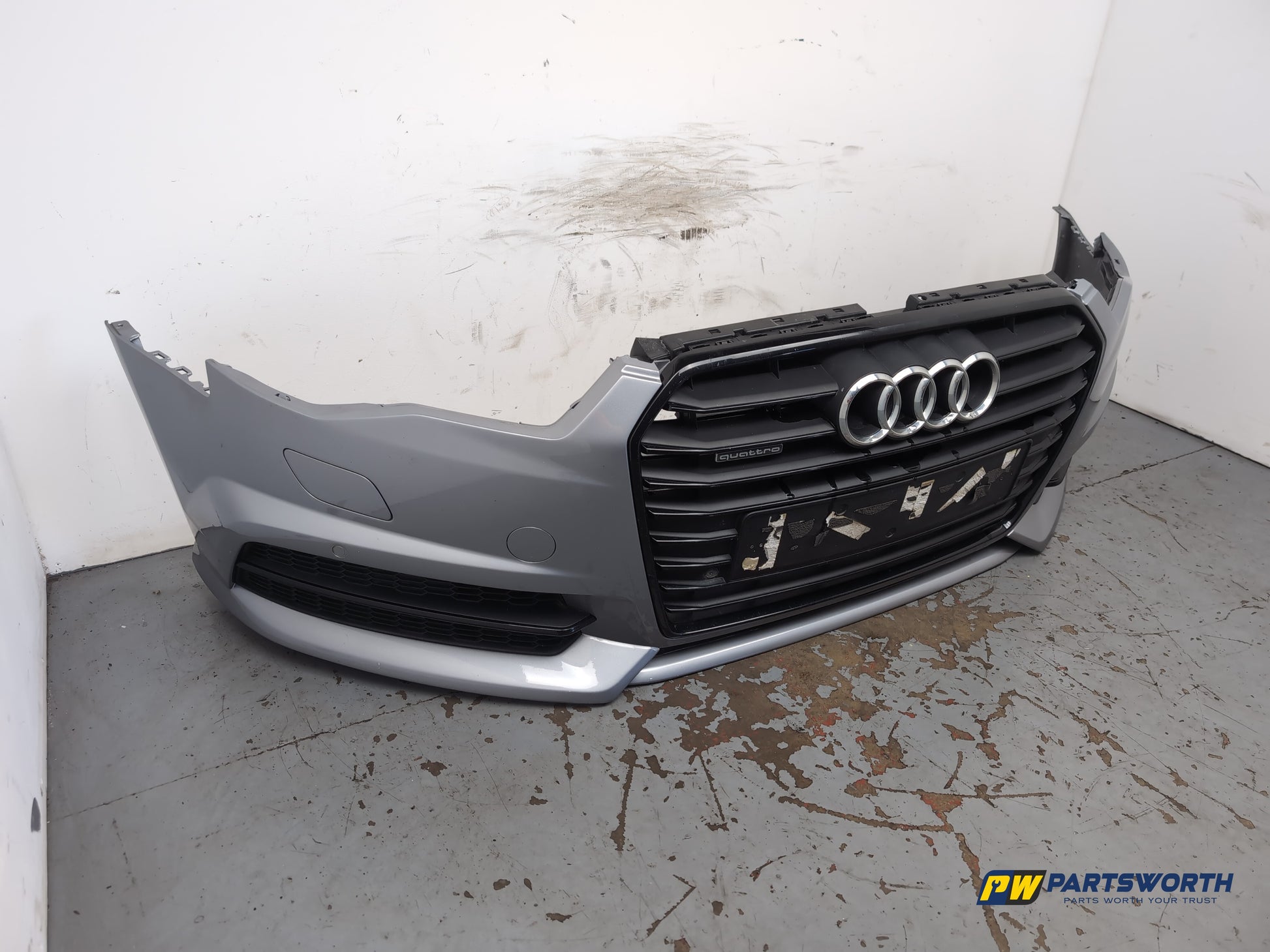 Audi A6 S Line Black Ed Tdi Saloon Complete Front Bumper Grey Lx7p 2014-2018 - photo 2