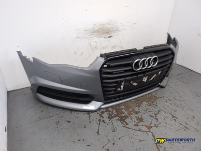 Audi A6 S Line Black Ed Tdi Saloon Complete Front Bumper Grey Lx7p 2014-2018 - photo 2