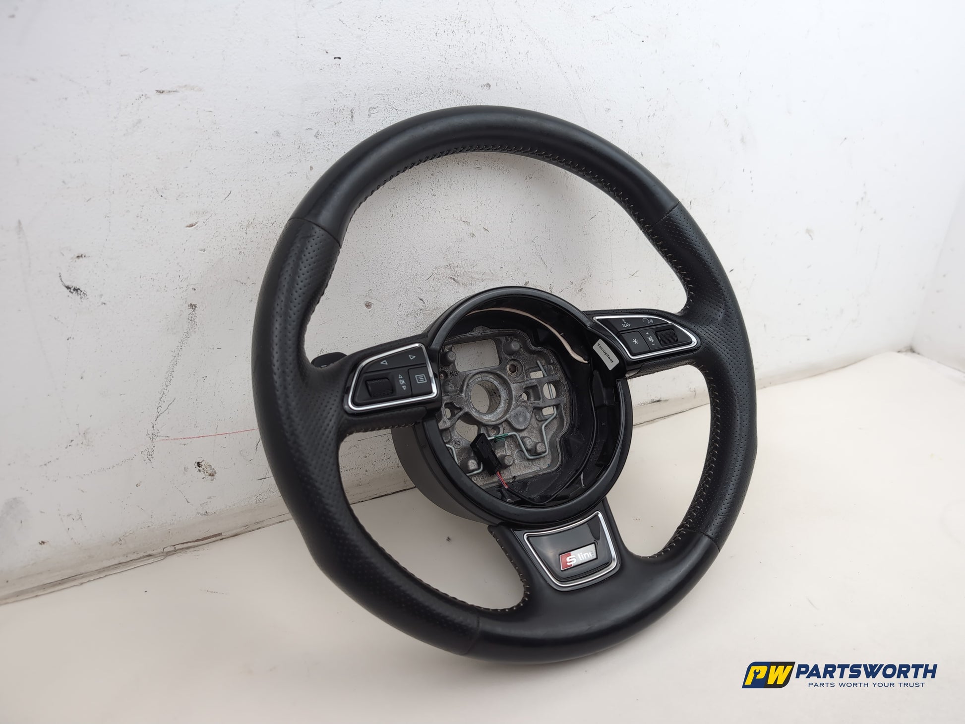 Audi A6 S Line Black Ed Tdi Multifunction Leather Steering Wheel 8x0419091m - photo 2