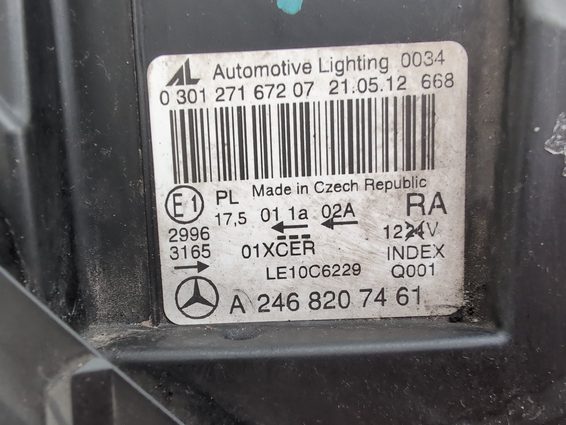 Mercedes-Benz B180 B-Class W246 Xenon Headlamp Rh Driver Side A2468207461 - photo 8