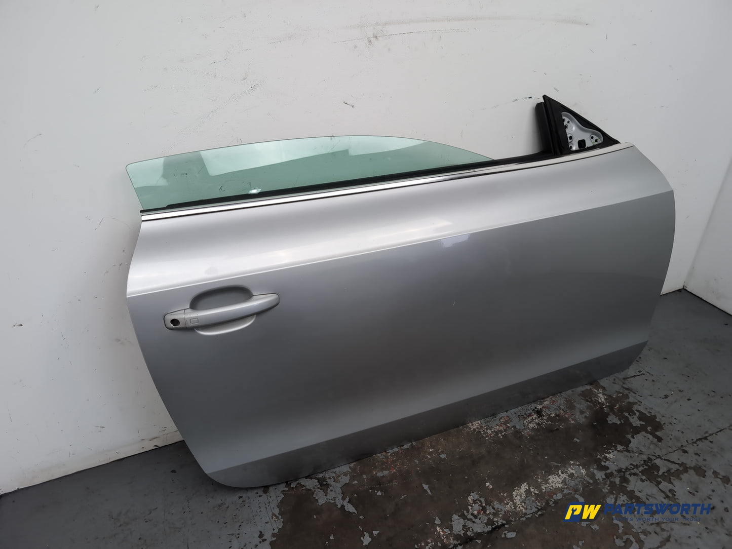 Audi A5 S Line Tdi Coupe Door Front Lh Passenger Side Ice Silver Lx7w 2007-2016 - photo 2