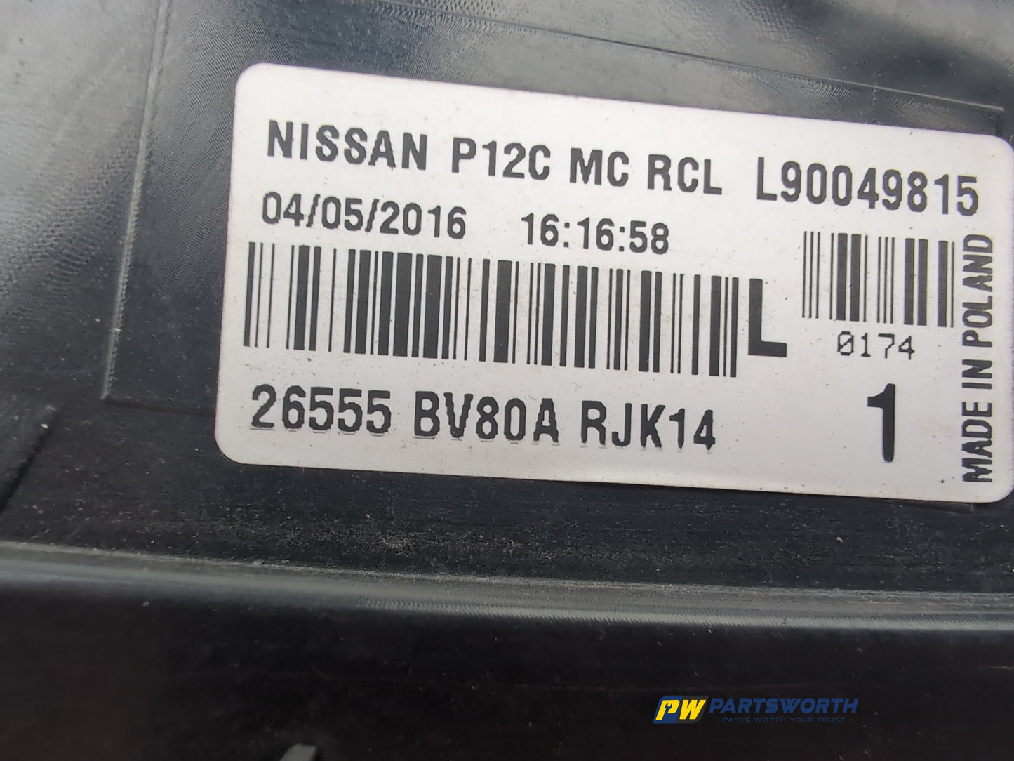 Lamp Assembly Rear LH 17