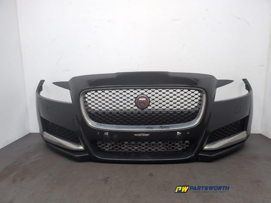 Jaguar Xf X260 Saloon Complete Front Bumper Ultimate Black Lrc Pab 2015-2020