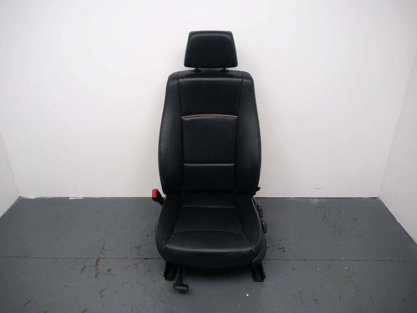 Bmw X1 E84 Front Seat Left N/S Leather Passenger Nevada Black Piping Gray Brown