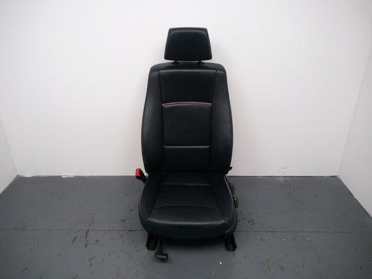 Bmw X1 E84 Front Seat Left N/S Leather Passenger Nevada Black Piping Gray Brown