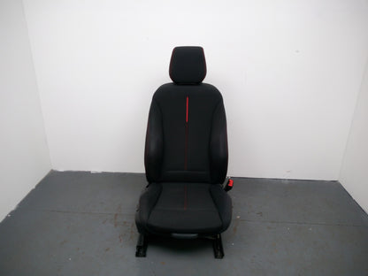 Bmw 1 F20 F21 2011-2015 Drivers O/S Black Front Seat Memory Red Stitching