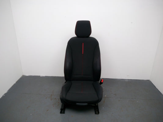 Bmw 1 F20 F21 2011-2015 Drivers O/S Black Front Seat Memory Red Stitching