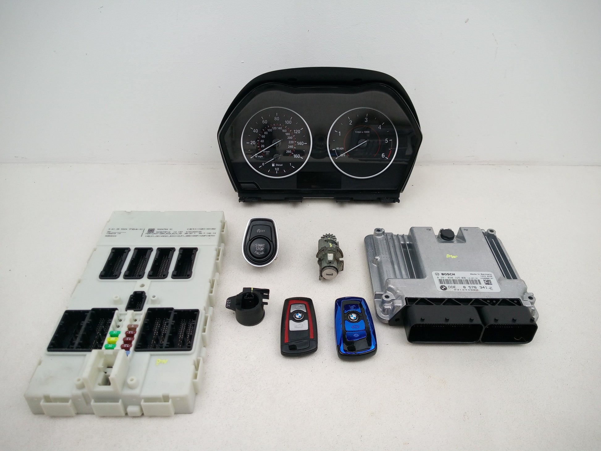 Bmw 1 Series F20 F21 Ecu Kit Fem Bcm Module Key 116i N13 1.6 Petrol Manual 11-15