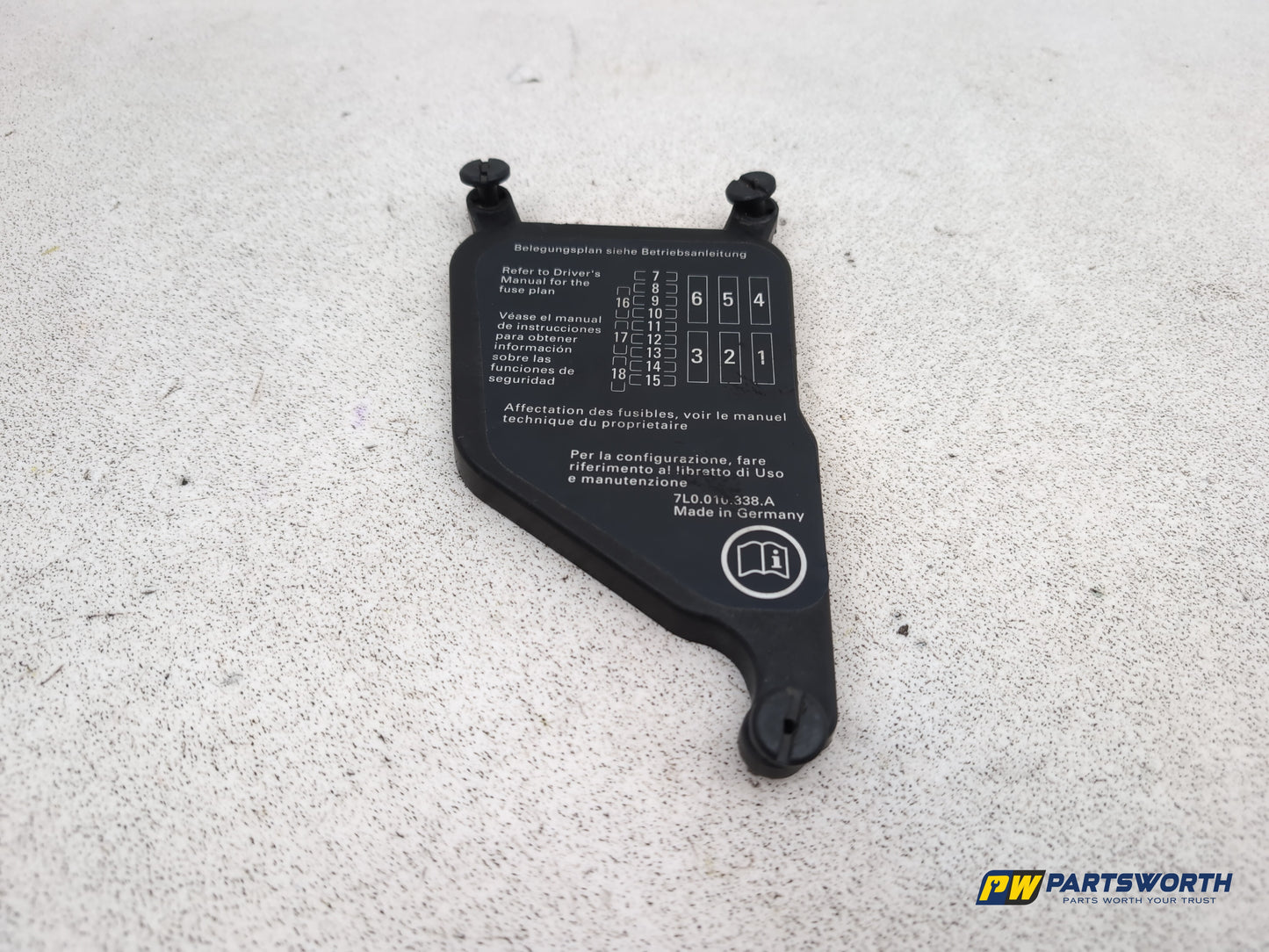 Porsche Cayenne Tiptronic S Fuse Box Cover Lid 7l0937576 2003-2010