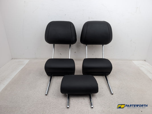 Bmw 5 Series 520d Se Headrests Leather Complete Set Of Black 2 Front 3 Rear