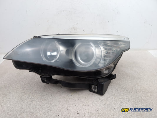 Bmw E60/E61 5 Series Lci N/S Left Headlight 2008 - 7177729 Oem Genuine
