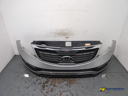 Kia Sportage 3 Sat Nav Crdi Front Bumper Silver 9s 2010-2013