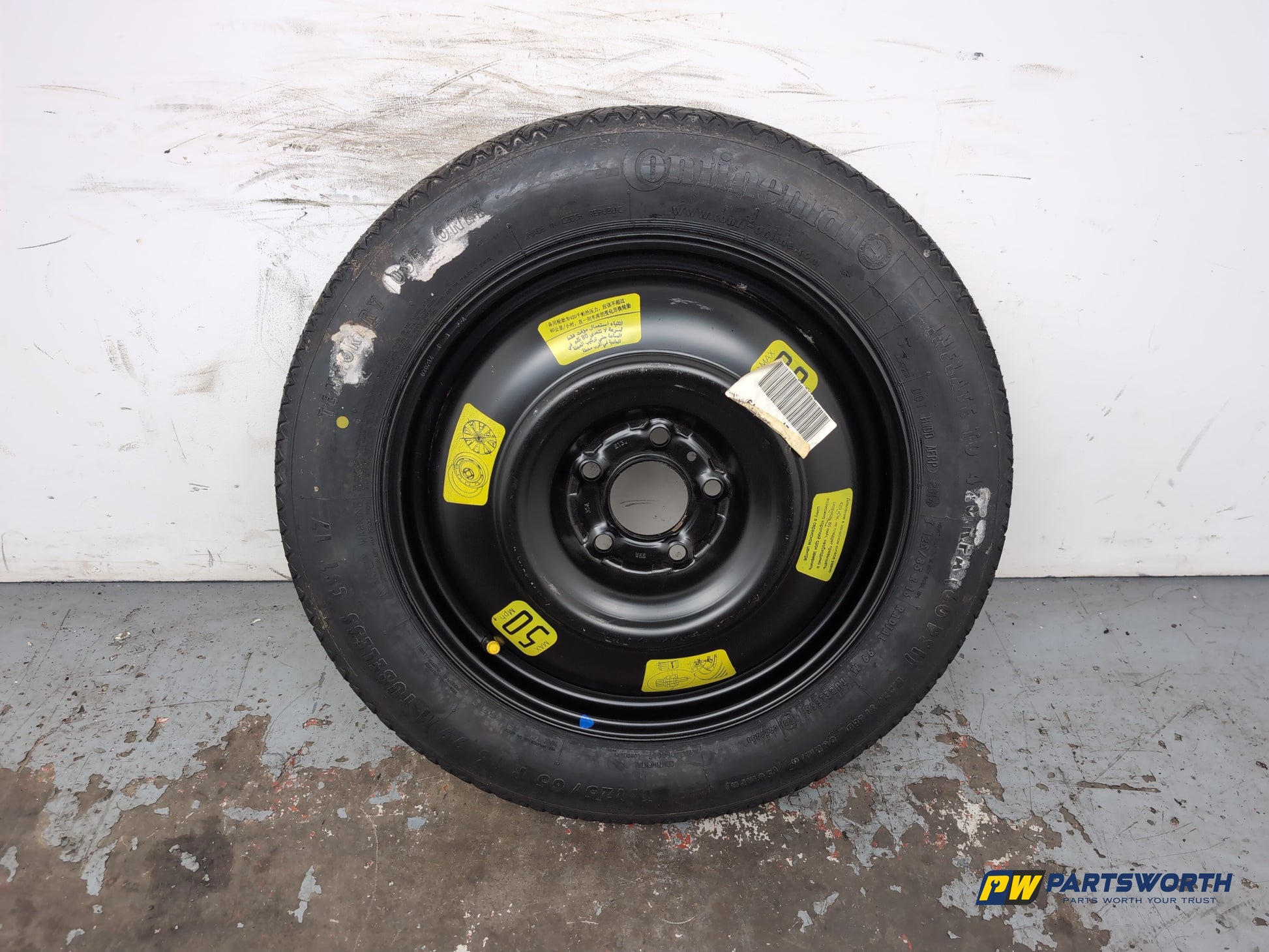 Peugeot 308 Allure Blue Hdi Space Saver Spare Wheel And Tool Kit 125/85 R16