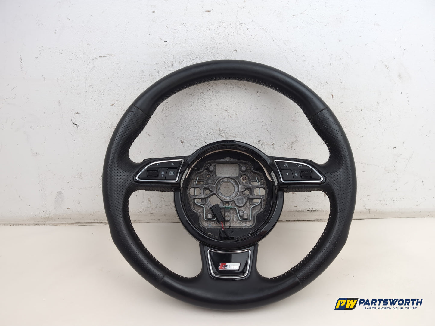 Audi A6 S Line Black Ed Tdi Multifunction Leather Steering Wheel 8x0419091m