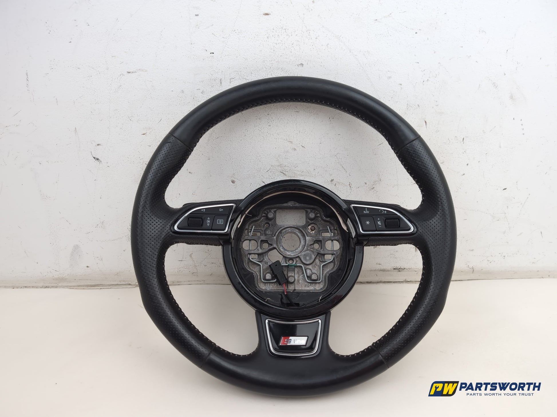 Audi A6 S Line Black Ed Tdi Multifunction Leather Steering Wheel 8x0419091m