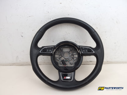 Audi A6 S Line Black Ed Tdi Multifunction Leather Steering Wheel 8x0419091m