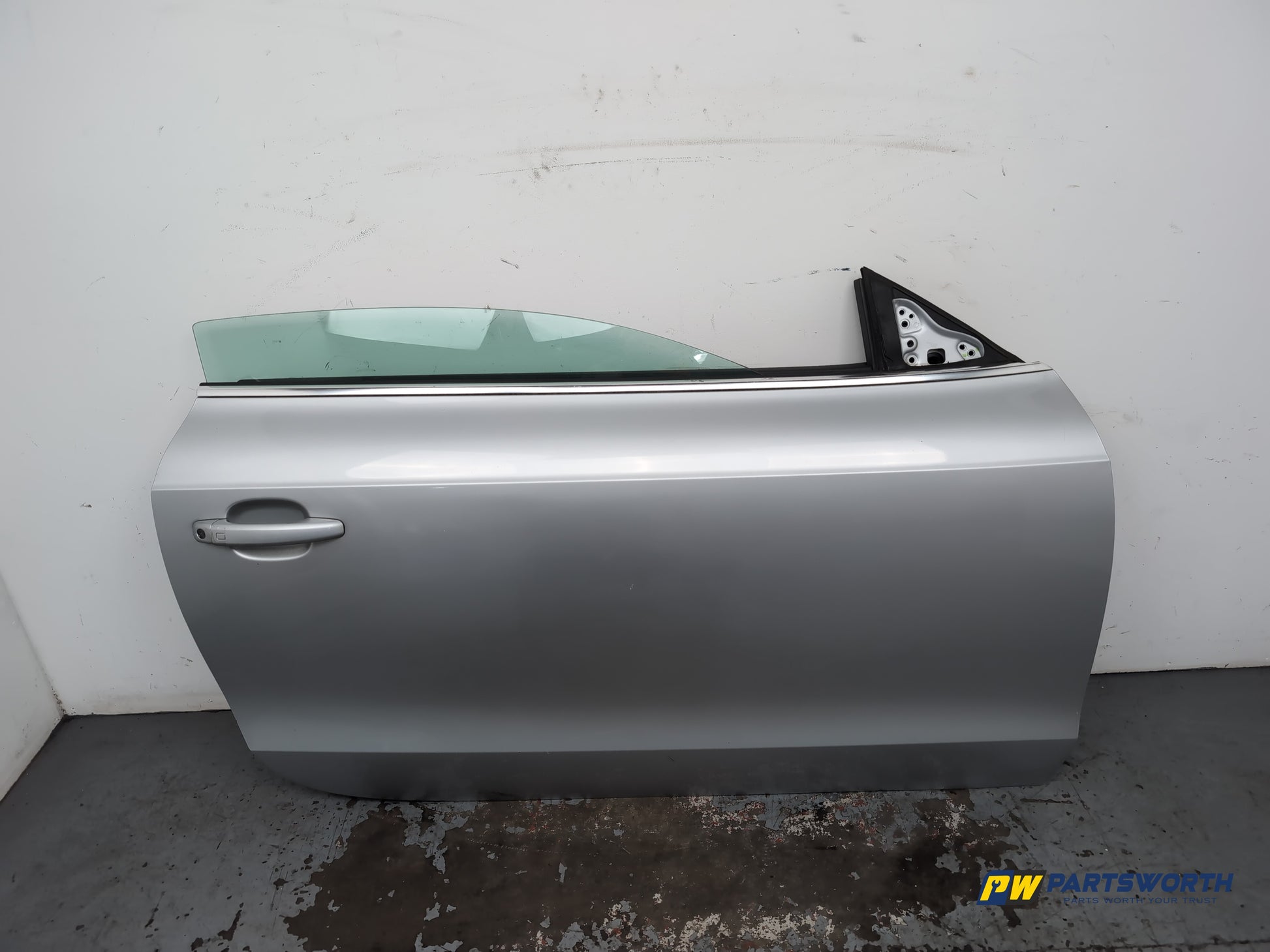 Audi A5 S Line Tdi Coupe Door Front Lh Passenger Side Ice Silver Lx7w 2007-2016