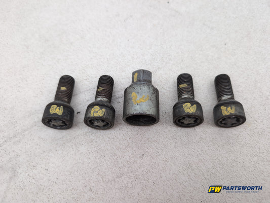 Audi A4 S Line Tdi Auto Wheel Loking Bolt Nut And Key Set
