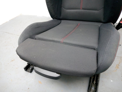 Bmw 1 F20 F21 2011-2015 Drivers O/S Black Front Seat Memory Red Stitching - photo 4
