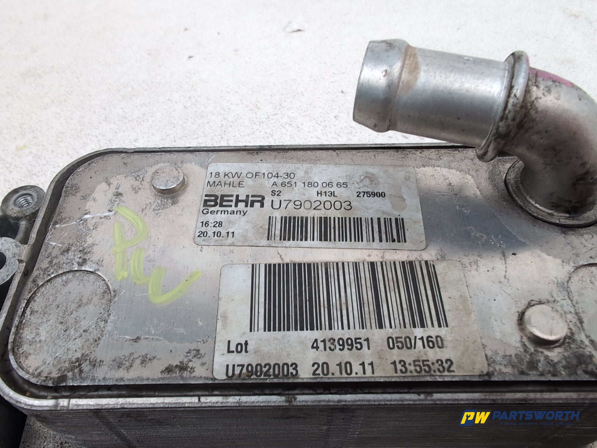 Mercedes-Benz C250 Amg Sport Ed125 Cdi Bcy A Oil Cooler A6511800665 2015-2021 - photo 4