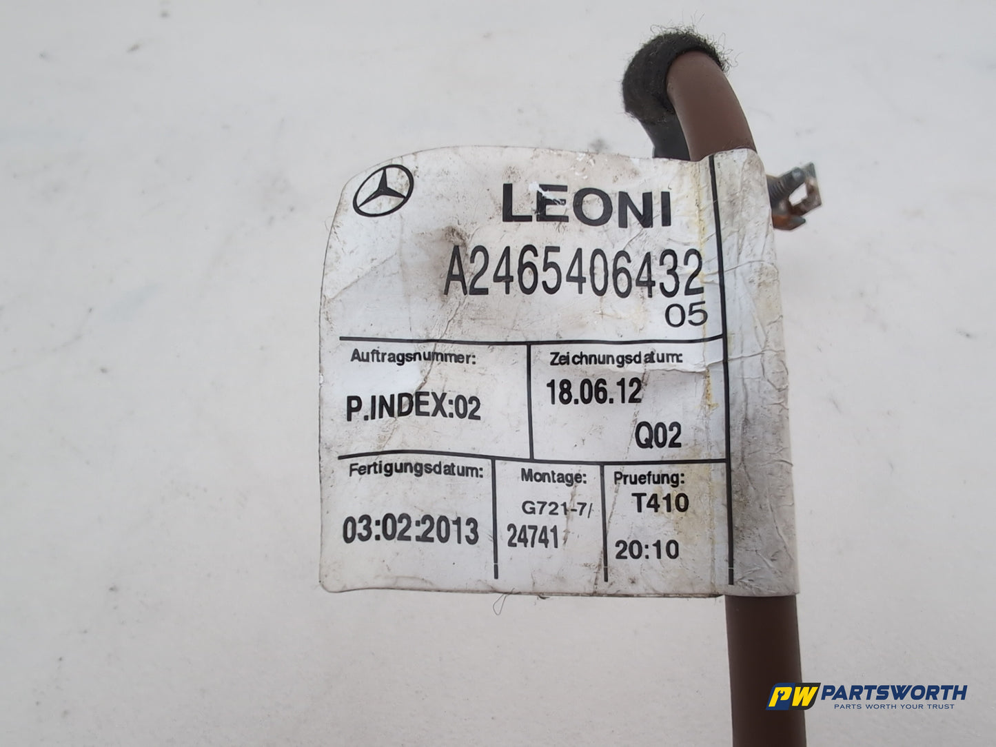 Mercedes-Benz B180 Blueefficiency Sport Cdi Negative Battery Cable A2465406432 - photo 4