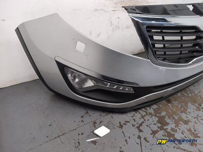 Kia Sportage 3 Sat Nav Crdi Front Bumper Silver 9s 2010-2013 - photo 4