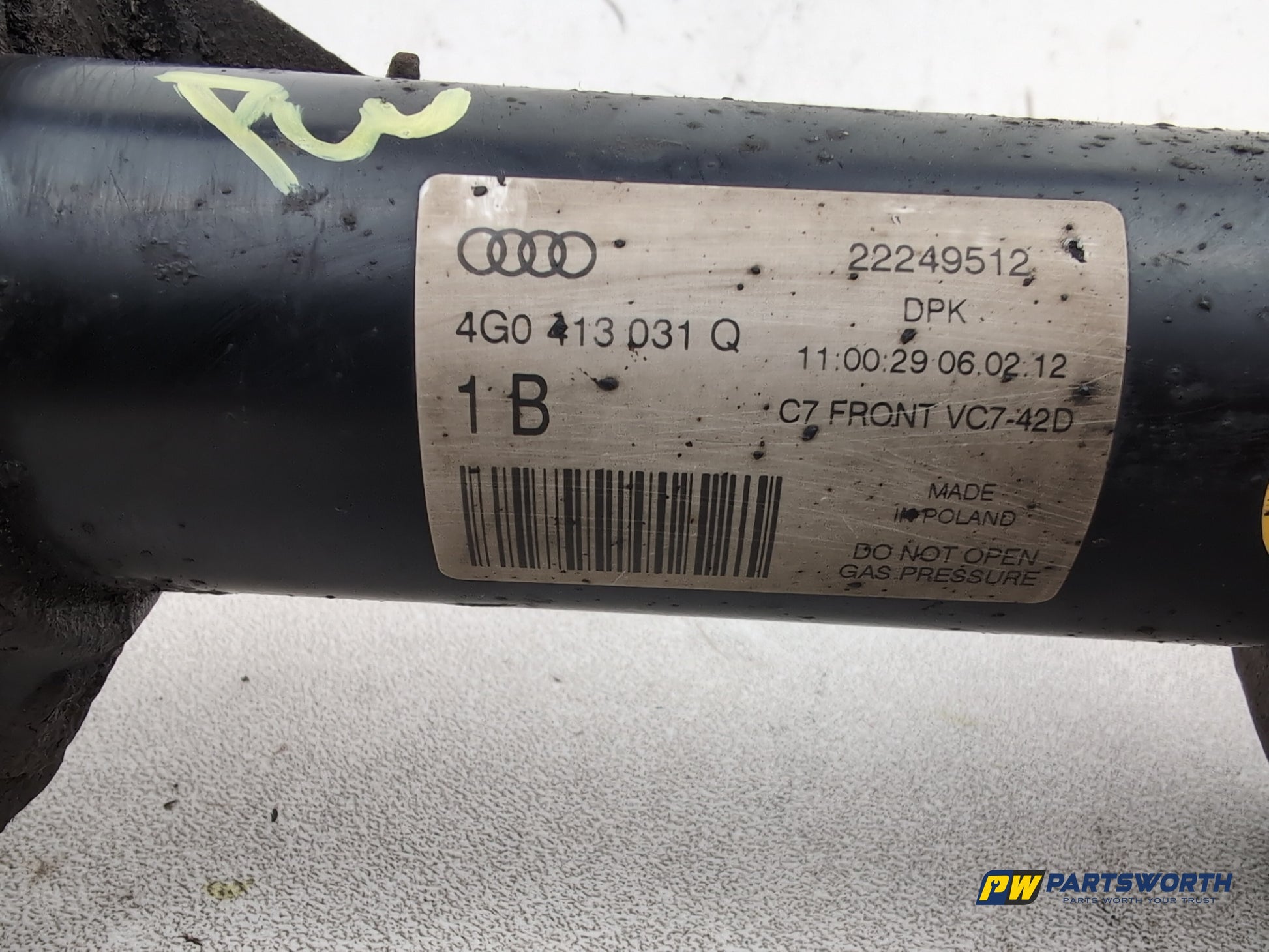 Audi A6 Se Tdi Quattro Auto Shock Absorber Front Rh Driver Side 4g0413031q - photo 10